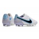 Chaussure Nike Tiempo Legend IX Elite FG Blanc Noir Bleu