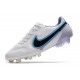 Chaussure Nike Tiempo Legend IX Elite FG Blanc Noir Bleu