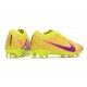 Crampons Nike Air Zoom Mercurial Vapor 15 Elite FG Jaune Rose