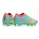 Crampons Nike Air Zoom Mercurial Vapor 15 Elite FG Bleu Jaune Rose