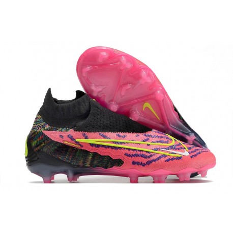 Nike Phantom GX Elite DF FG Nouvelles Rose Noir Jaune