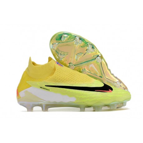 Chaussure Nike Phantom GX Elite DF FG Jaune Vert