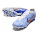 Nike Zoom Mercurial Vapor XV Elite AG Blanc Bleu Or