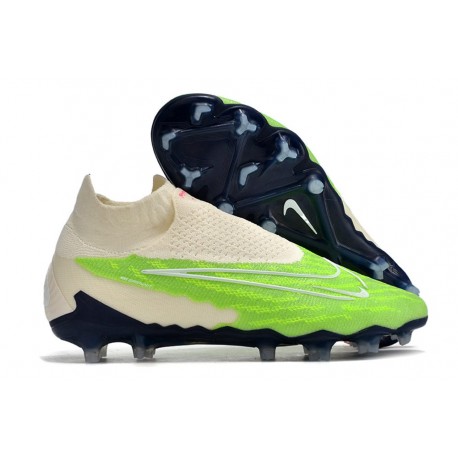 Chaussure Nike Phantom GX Elite DF FG Vert Blanc