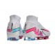 Nike Zoom Mercurial Superfly Elite 9 FG Blanc Rose Bleu