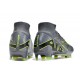Nike Zoom Mercurial Superfly Elite 9 FG Gris Noir Vert