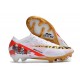 Nike Zoom Mercurial Vapor 15 Elite FG Blanc Rouge Or