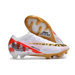 Nike Zoom Mercurial Vapor 15 Elite FG Blanc Rouge Or