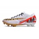 Nike Zoom Mercurial Vapor 15 Elite FG Blanc Rouge Or