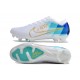 Nike Zoom Mercurial Vapor 15 Elite FG Blanc Bleu Or