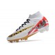 Nike Zoom Mercurial Superfly Elite 9 FG MR Blanc Rouge Or