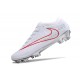 Nike Zoom Mercurial Vapor 15 Elite FG Blanc Rouge