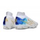 Nike Zoom Mercurial Superfly Elite 9 FG Blanc Bleu Noir