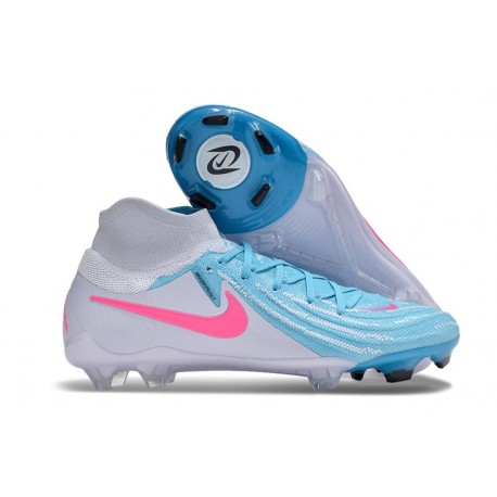 Crampons Nike Phantom Luna 2 Elite FG Bleu Blanc Rose