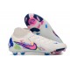 Crampons Nike Phantom Luna 2 Elite FG Blanc Bleu Rose