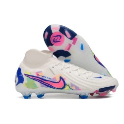 Crampons Nike Phantom Luna 2 Elite FG Blanc Bleu Rose