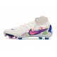 Crampons Nike Phantom Luna 2 Elite FG Blanc Bleu Rose