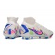 Crampons Nike Phantom Luna 2 Elite FG Blanc Bleu Rose