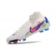 Crampons Nike Phantom Luna 2 Elite FG Blanc Bleu Rose