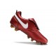 Chaussure Nike Tiempo Legend X Elite FG R10 Rouge Blanc