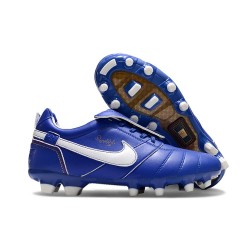 Chaussure Nike Tiempo Legend X Elite FG Ronaldo Bleu Blanc