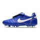 Chaussure Nike Tiempo Legend X Elite FG Ronaldo Bleu Blanc