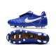 Chaussure Nike Tiempo Legend X Elite FG Ronaldo Bleu Blanc