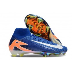 Chaussure Nike Mercurial Superfly 10 Elite FG Bleu Blanc Orange