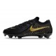 Nike Phantom Luna II Elite L FG Nouvelles Noir Or Monnaie Métallique