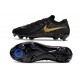 Nike Phantom Luna II Elite L FG Nouvelles Noir Or Monnaie Métallique