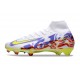 Chaussure Nike Mercurial Superfly 10 Elite FG Blanc Violet Jaune