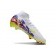 Chaussure Nike Mercurial Superfly 10 Elite FG Blanc Violet Jaune