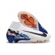 Chaussure Nike Mercurial Superfly 10 Elite FG Blanc Bleu Noir
