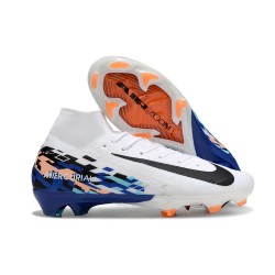 Chaussure Nike Mercurial Superfly 10 Elite FG Blanc Bleu Noir
