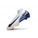Chaussure Nike Mercurial Superfly 10 Elite FG Blanc Bleu Noir