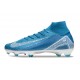 Chaussure Nike Mercurial Superfly 10 Elite FG Bleu Blanc