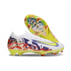 Nike Zoom Mercurial Vapor 16 Elite FG Blanc Jaune Violet Rouge