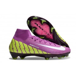 Chaussure Nike Mercurial Superfly 10 Elite FG Violet Jaune Blanc