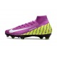 Chaussure Nike Mercurial Superfly 10 Elite FG Violet Jaune Blanc