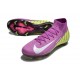 Chaussure Nike Mercurial Superfly 10 Elite FG Violet Jaune Blanc