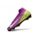 Chaussure Nike Mercurial Superfly 10 Elite FG Violet Jaune Blanc