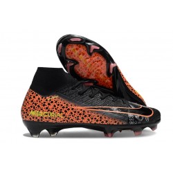 Chaussure Nike Mercurial Superfly 10 Elite FG Noir Orange Jaune