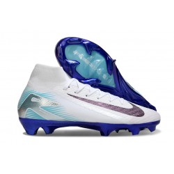 Chaussure Nike Mercurial Superfly 10 Elite FG Blanc Noir Bleu