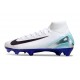 Chaussure Nike Mercurial Superfly 10 Elite FG Blanc Noir Bleu