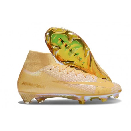 Chaussure Nike Mercurial Superfly 10 Elite FG Jaune Or