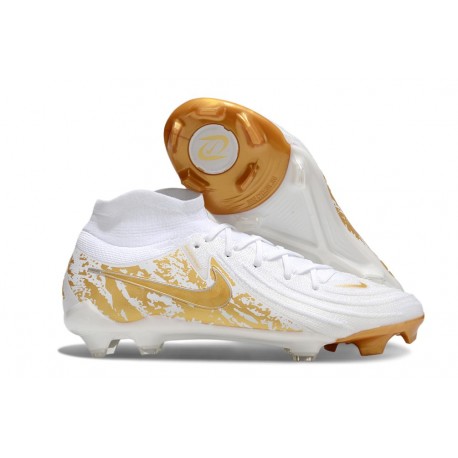 Crampons Nike Phantom Luna 2 Elite FG Blanc Or