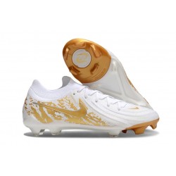 Nike Phantom Luna II Elite L FG Nouvelles Blanc Or