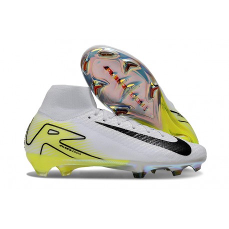 Nike Air Zoom Mercurial Superfly X Elite FG Blanc Noir Jaune