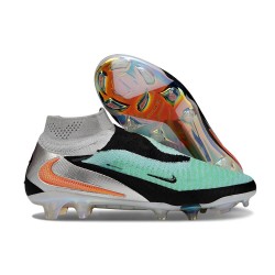 Crampons Neuf Nike Phantom 6 Elite DF FG Turquoise Chrome Noir