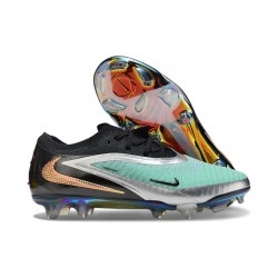 Chaussure Nike Phantom 6 Elite Low FG Argenté Noir Turquoise